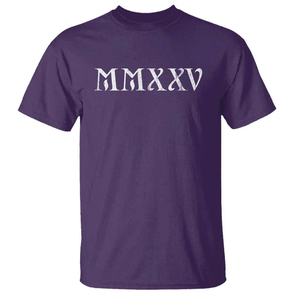 Happy New Year 2025 T Shirt MMXXV Roman Numerals TS09 Purple Print Your Wear