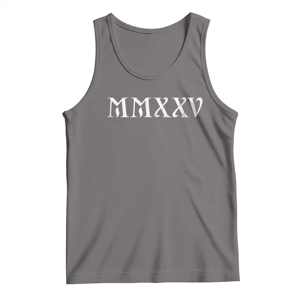 Happy New Year 2025 Tank Top MMXXV Roman Numerals TS09 Deep Heather Print Your Wear