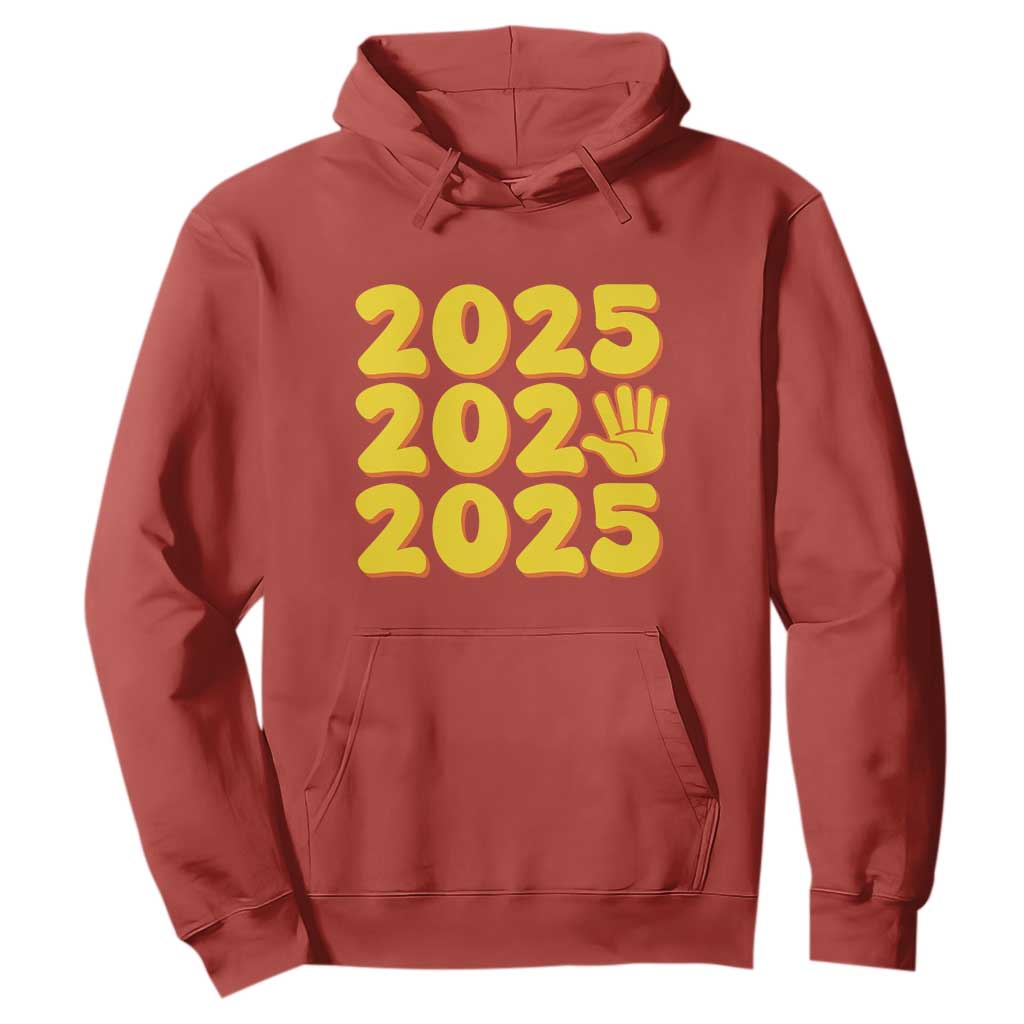 Funny Happy New Year 2025 Hoodie TS09 Red Print Your Wear
