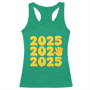 Funny Happy New Year 2025 Racerback Tank Top TS09 Irish Green Print Your Wear