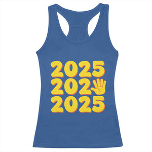 Funny Happy New Year 2025 Racerback Tank Top TS09 Royal Blue Print Your Wear
