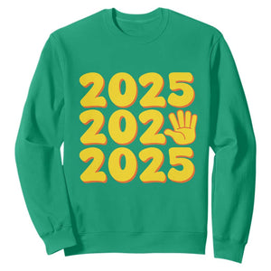 Funny Happy New Year 2025 Sweatshirt TS09 Irish Green Print Your Wear
