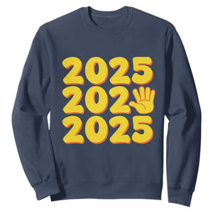 Funny Happy New Year 2025 Sweatshirt TS09 Navy Print Your Wear