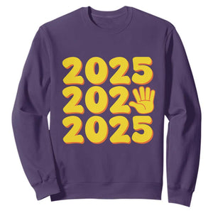 Funny Happy New Year 2025 Sweatshirt TS09 Purple Print Your Wear