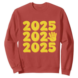 Funny Happy New Year 2025 Sweatshirt TS09 Red Print Your Wear