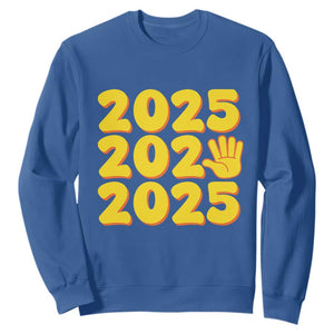 Funny Happy New Year 2025 Sweatshirt TS09 Royal Blue Print Your Wear