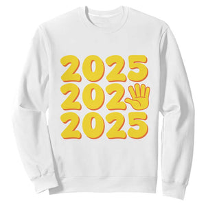 Funny Happy New Year 2025 Sweatshirt TS09 White Print Your Wear