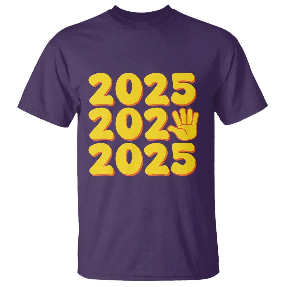 Funny Happy New Year 2025 T Shirt TS09 Purple Print Your Wear