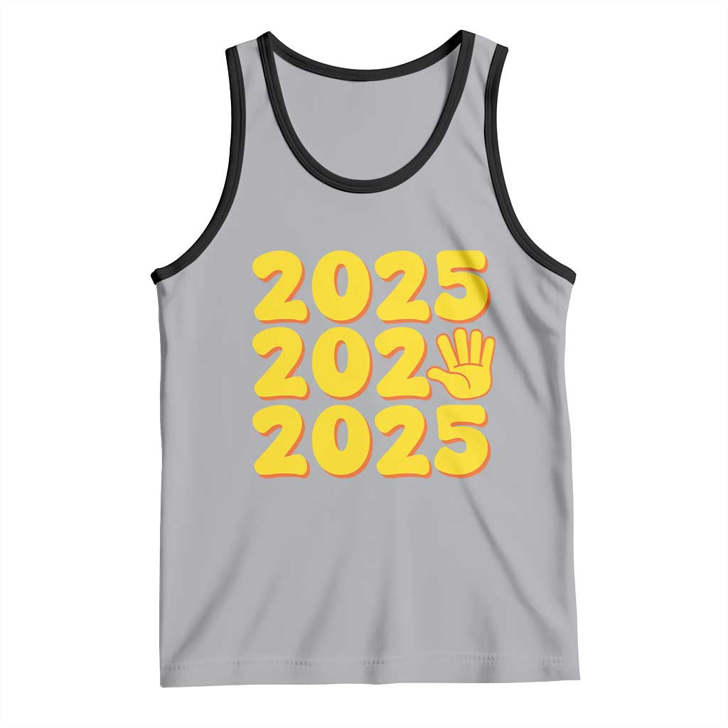 Funny Happy New Year 2025 Tank Top TS09 Athletic Heather Black Print Your Wear