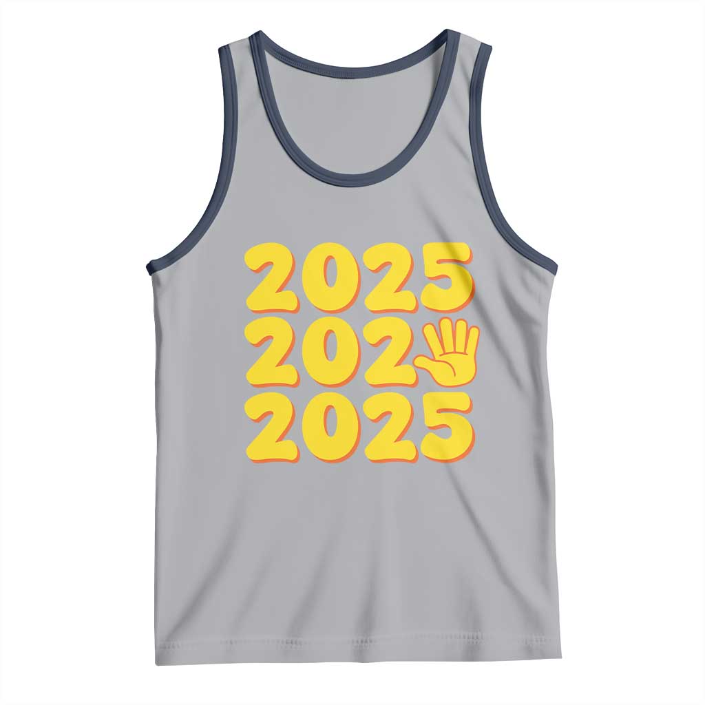Funny Happy New Year 2025 Tank Top TS09 Athletic Heather Navy Print Your Wear