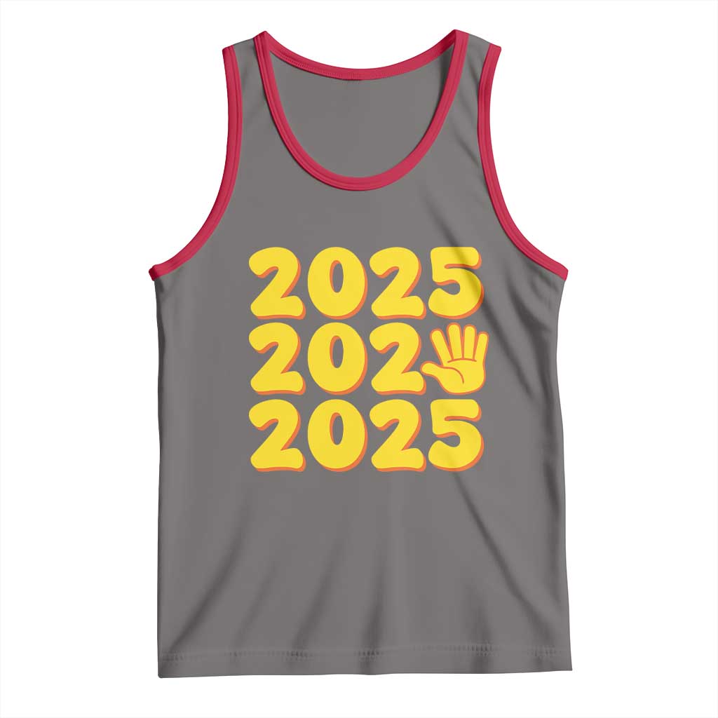 Funny Happy New Year 2025 Tank Top TS09 Deep Heather Red Print Your Wear