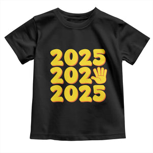 Funny Happy New Year 2025 Toddler T Shirt TS09 Black Print Your Wear