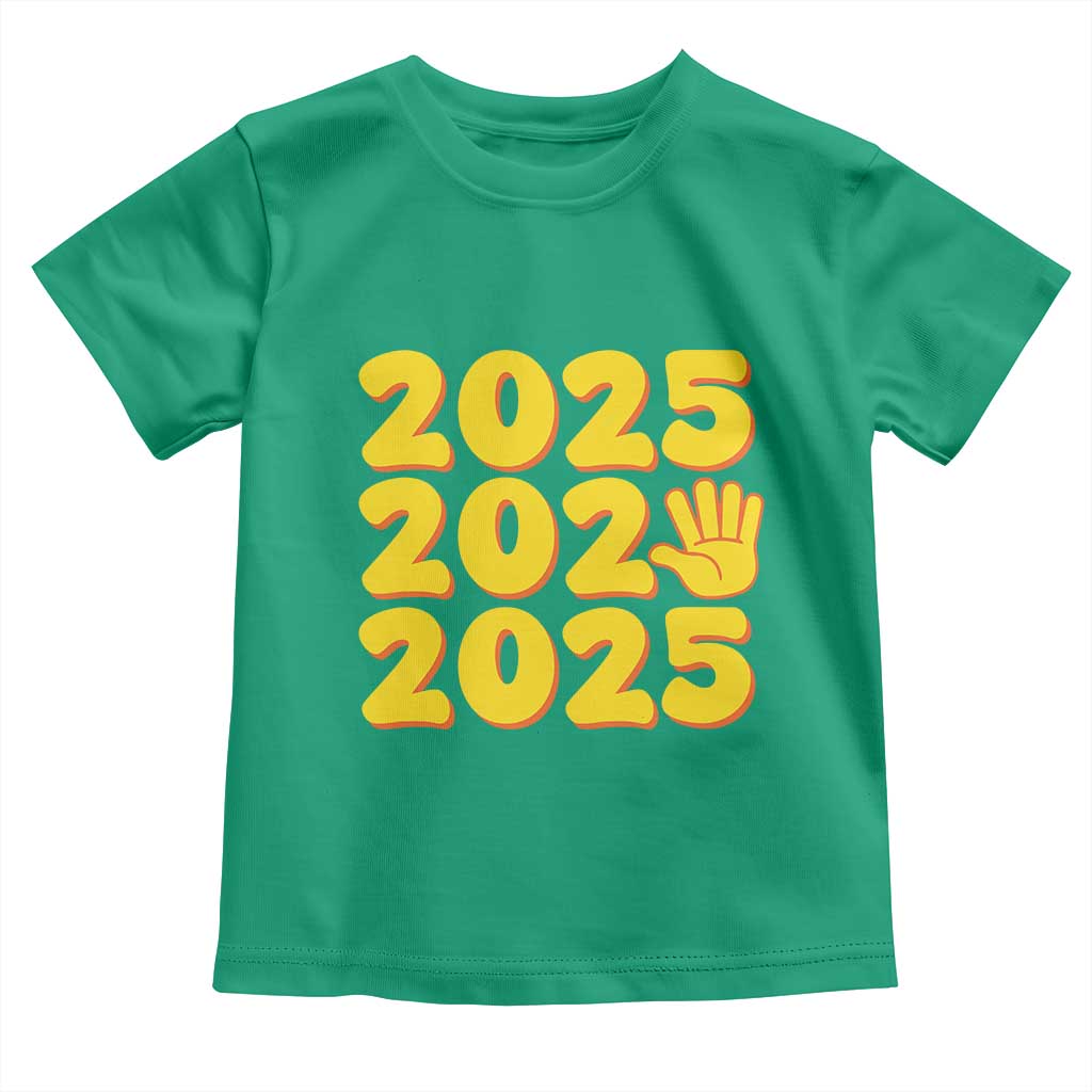 Funny Happy New Year 2025 Toddler T Shirt TS09 Irish Green Print Your Wear