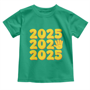 Funny Happy New Year 2025 Toddler T Shirt TS09 Irish Green Print Your Wear