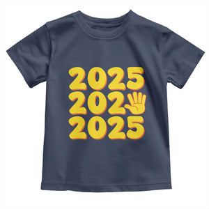 Funny Happy New Year 2025 Toddler T Shirt TS09 Navy Print Your Wear