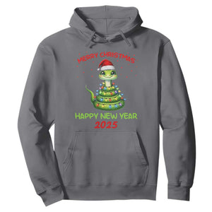 Year Of The Snake 2025 Hoodie Merry Christmas And Happy New Year Cute Snake TS09 Charcoal Print Your Wear