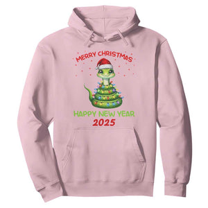 Year Of The Snake 2025 Hoodie Merry Christmas And Happy New Year Cute Snake TS09 Light Pink Print Your Wear