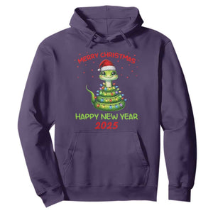 Year Of The Snake 2025 Hoodie Merry Christmas And Happy New Year Cute Snake TS09 Purple Print Your Wear