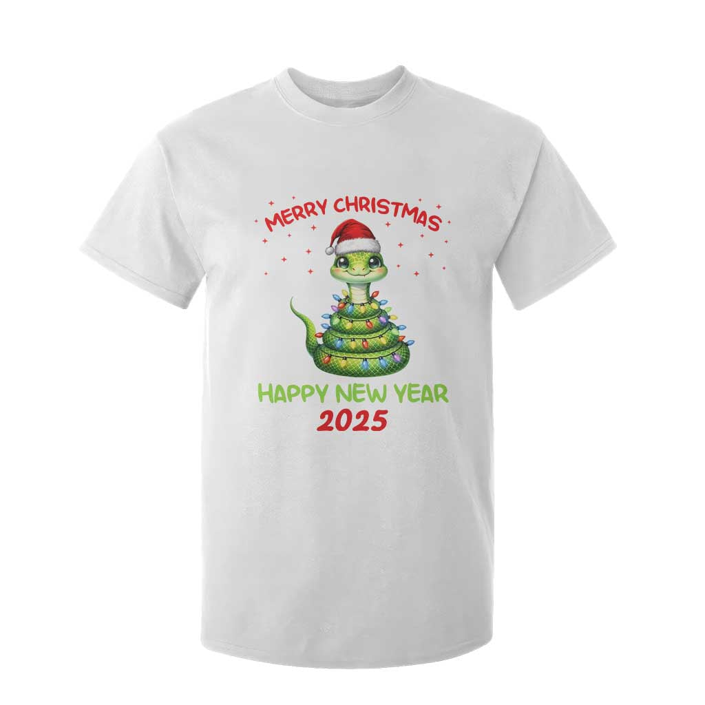 Year Of The Snake 2025 T Shirt For Kid Merry Christmas And Happy New Year Cute Snake TS09 White Print Your Wear