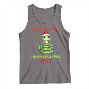 Year Of The Snake 2025 Tank Top Merry Christmas And Happy New Year Cute Snake TS09 Deep Heather Print Your Wear