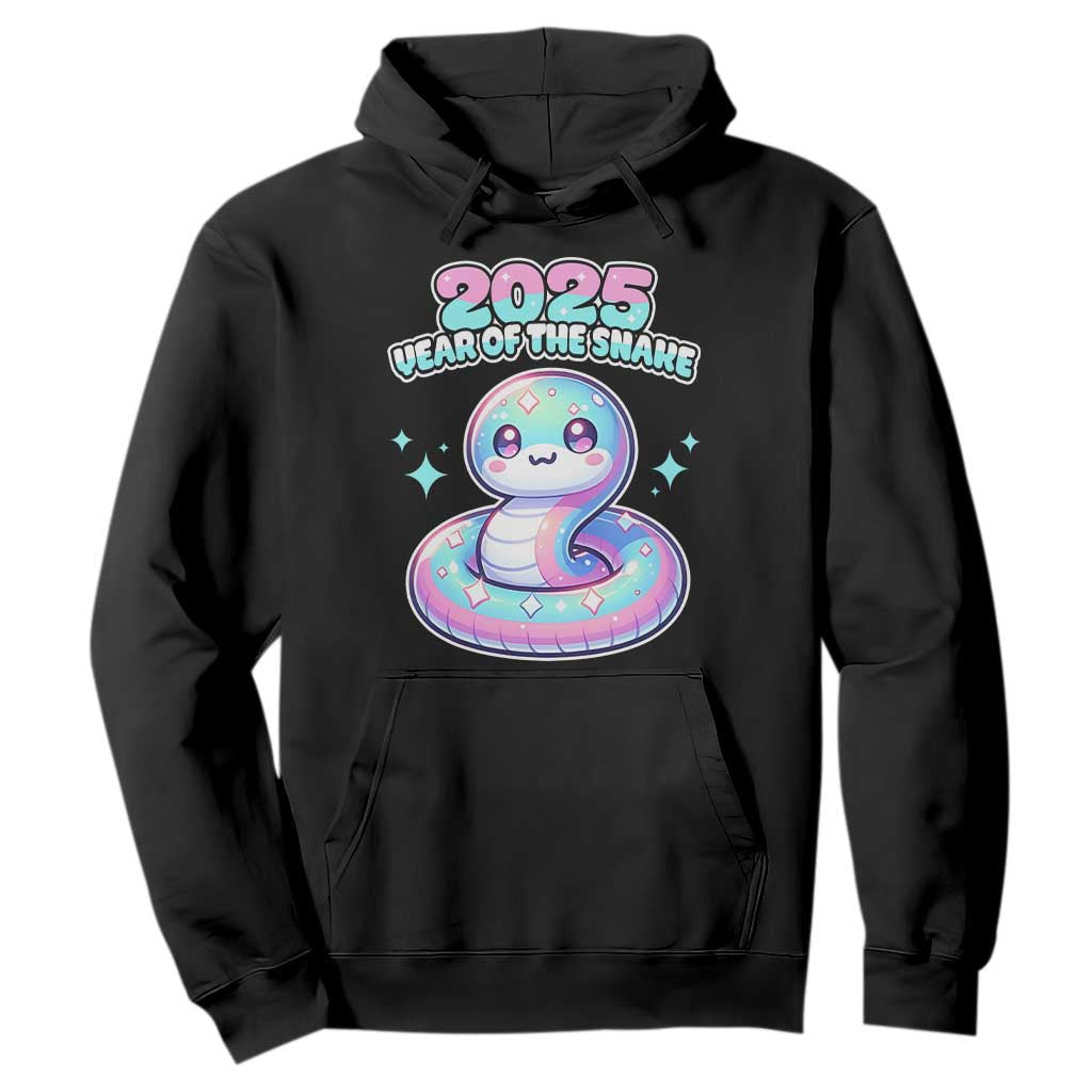 Year Of The Snake 2025 Hoodie Cute Snake Happy New Year TS09 Black Print Your Wear
