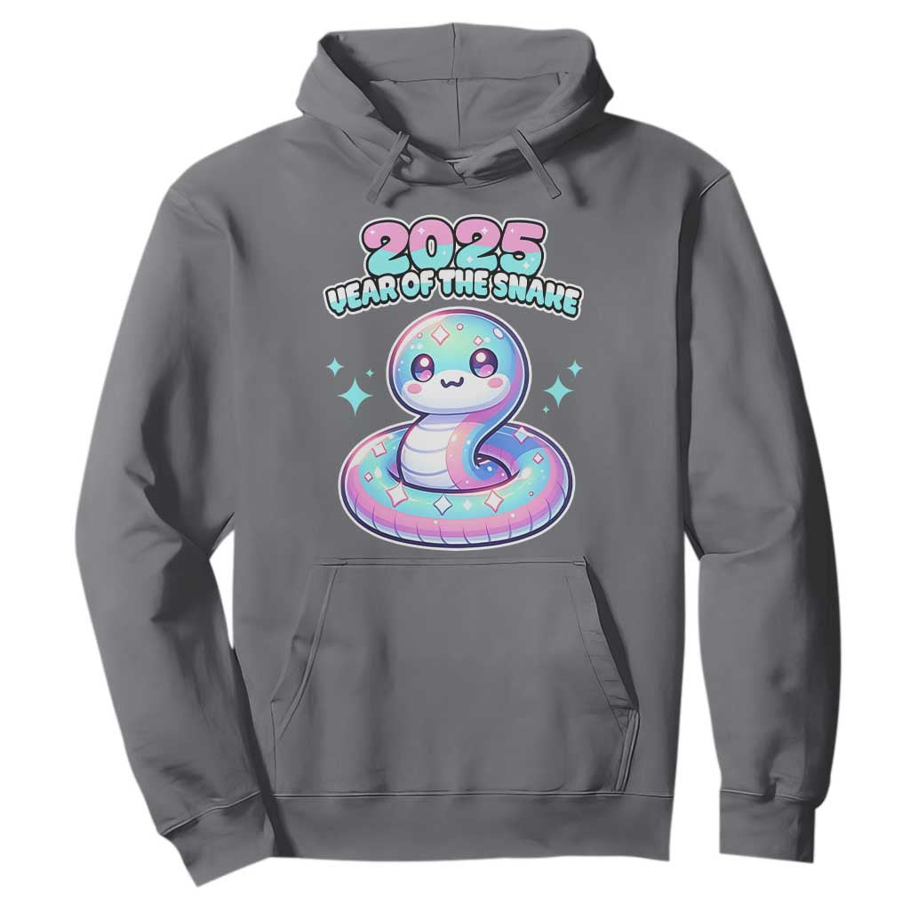 Year Of The Snake 2025 Hoodie Cute Snake Happy New Year TS09 Charcoal Print Your Wear