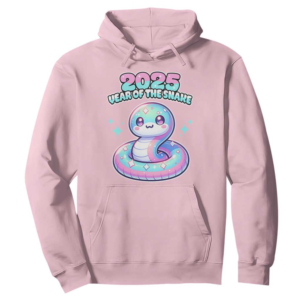 Year Of The Snake 2025 Hoodie Cute Snake Happy New Year TS09 Light Pink Print Your Wear