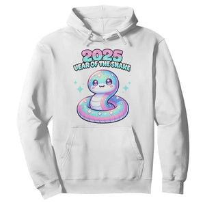 Year Of The Snake 2025 Hoodie Cute Snake Happy New Year TS09 White Print Your Wear