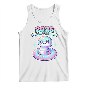 Year Of The Snake 2025 Tank Top Cute Snake Happy New Year TS09 White Print Your Wear