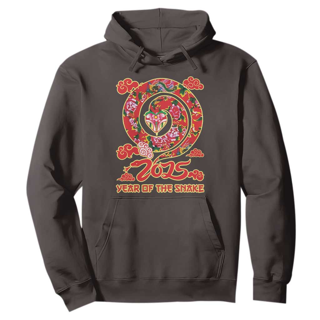 Lunar New Year 2025 Hoodie Year Of The Snake China Traditional TS09 Dark Chocolate Print Your Wear