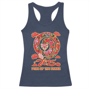 Lunar New Year 2025 Racerback Tank Top Year Of The Snake China Traditional TS09 Navy Print Your Wear