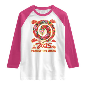 Lunar New Year 2025 Raglan Shirt Year Of The Snake China Traditional TS09 White Heliconia Print Your Wear