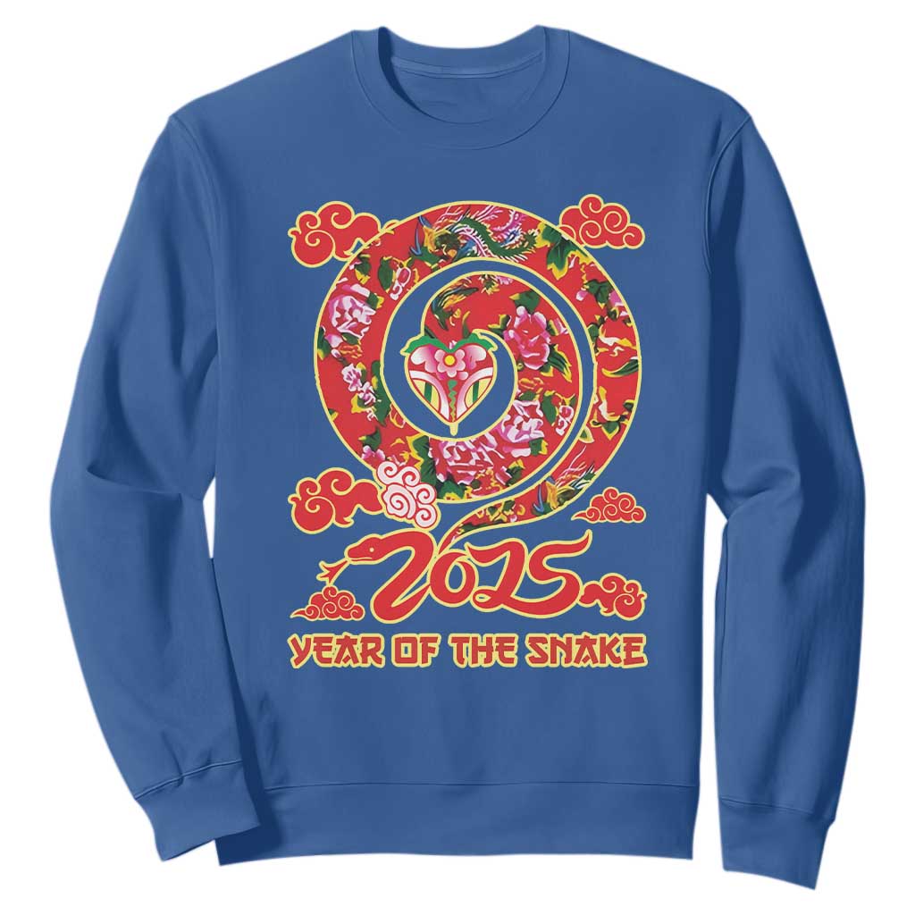 Lunar New Year 2025 Sweatshirt Year Of The Snake China Traditional TS09 Royal Blue Print Your Wear