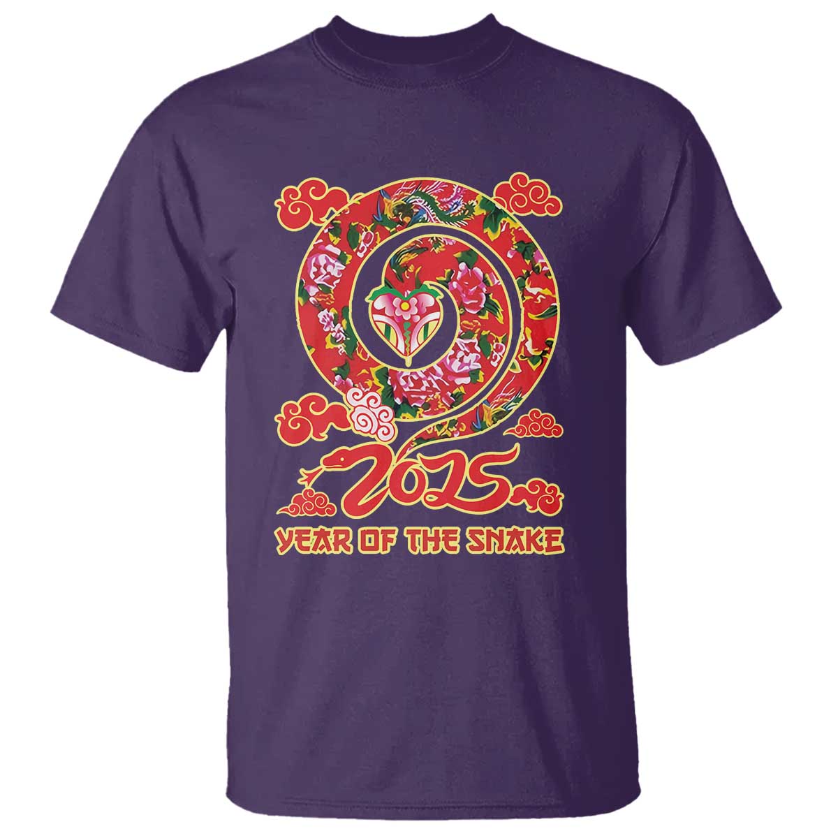 Lunar New Year 2025 T Shirt Year Of The Snake China Traditional TS09 Purple Print Your Wear