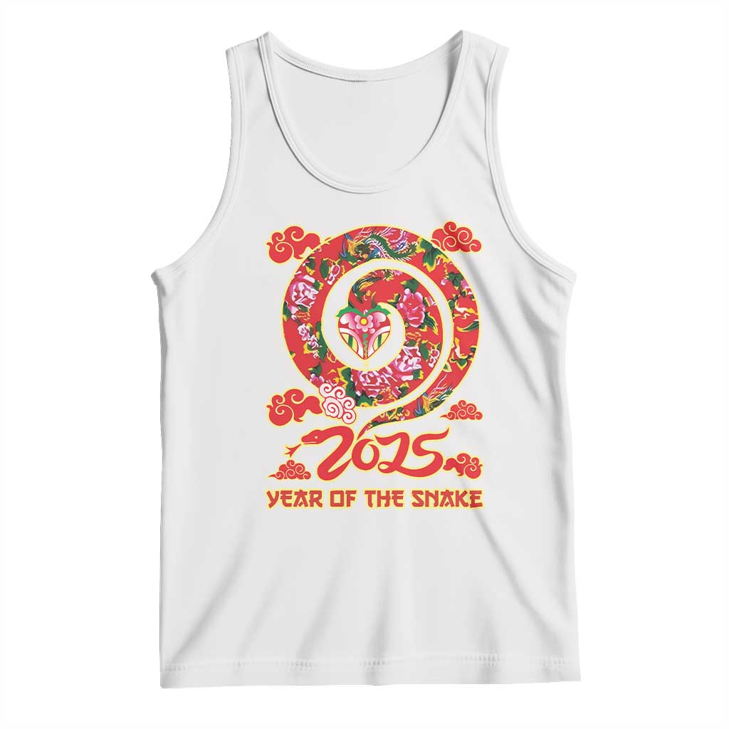 Lunar New Year 2025 Tank Top Year Of The Snake China Traditional TS09 White Print Your Wear