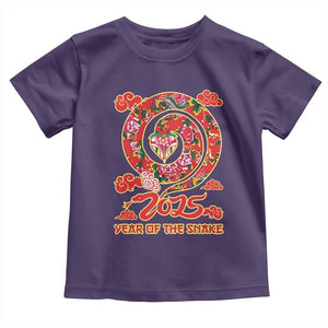 Lunar New Year 2025 Toddler T Shirt Year Of The Snake China Traditional TS09 Purple Print Your Wear