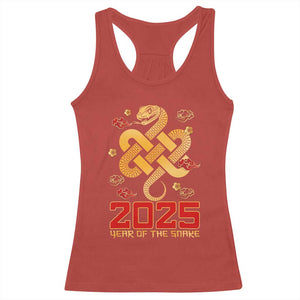 Year Of The Snake 2025 Racerback Tank Top Lunar New Year Chinese Traditional TS09 Red Print Your Wear