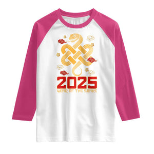 Year Of The Snake 2025 Raglan Shirt Lunar New Year Chinese Traditional TS09 White Heliconia Print Your Wear