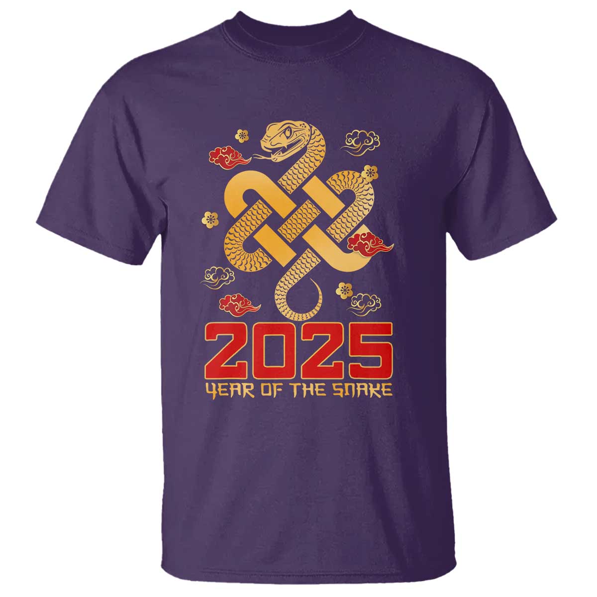 Year Of The Snake 2025 T Shirt Lunar New Year Chinese Traditional TS09 Purple Print Your Wear