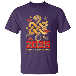 Year Of The Snake 2025 T Shirt Lunar New Year Chinese Traditional TS09 Purple Print Your Wear
