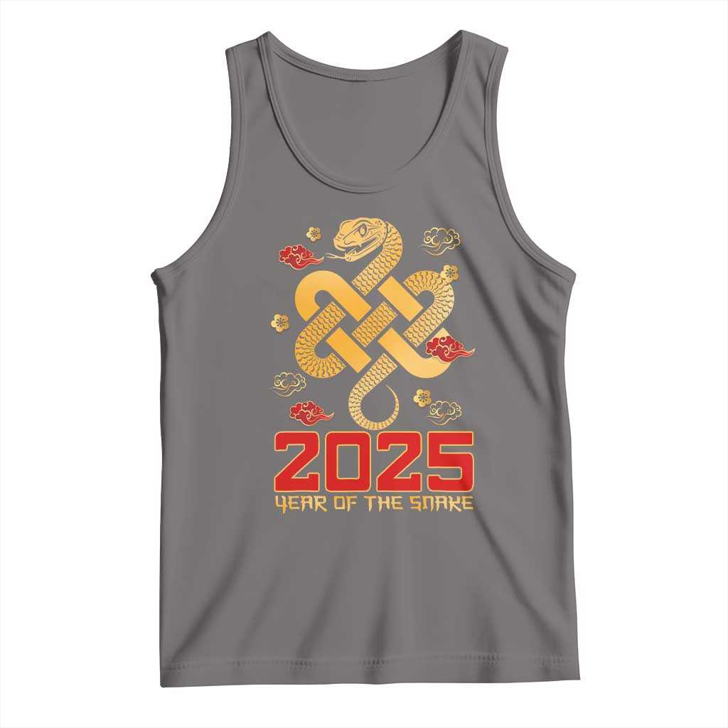 Year Of The Snake 2025 Tank Top Lunar New Year Chinese Traditional TS09 Deep Heather Print Your Wear