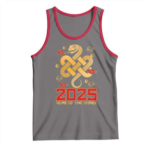 Year Of The Snake 2025 Tank Top Lunar New Year Chinese Traditional TS09 Deep Heather Red Print Your Wear