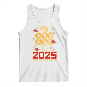 Year Of The Snake 2025 Tank Top Lunar New Year Chinese Traditional TS09 White Print Your Wear