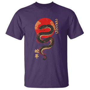 Year Of The Snake 2025 T Shirt Lunar New Year Chinese Snake TS09 Purple Print Your Wear