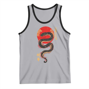 Year Of The Snake 2025 Tank Top Lunar New Year Chinese Snake TS09 Athletic Heather Black Print Your Wear