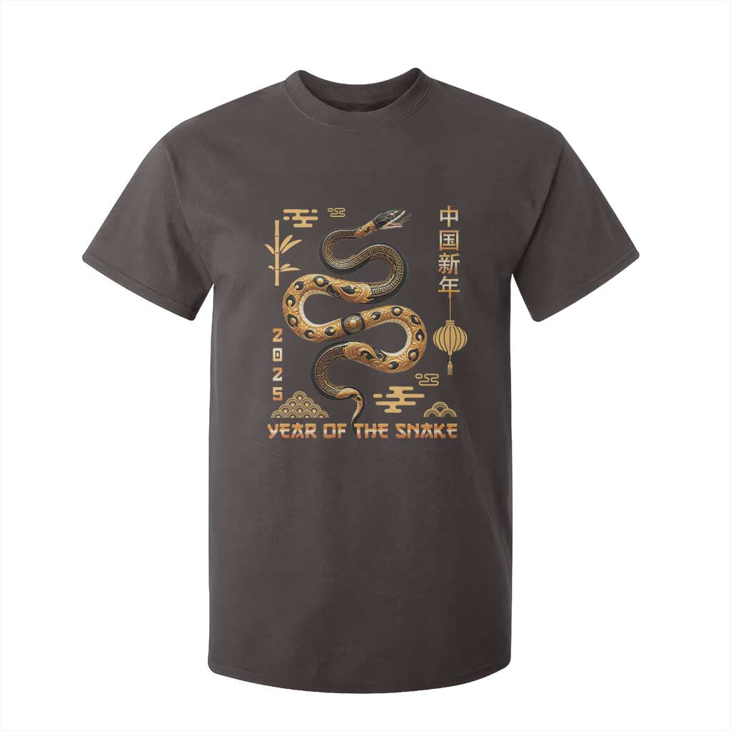 Lunar New Year 2025 T Shirt For Kid Year Of The Snake 2025 Chinese China TS09 Dark Chocolate Print Your Wear