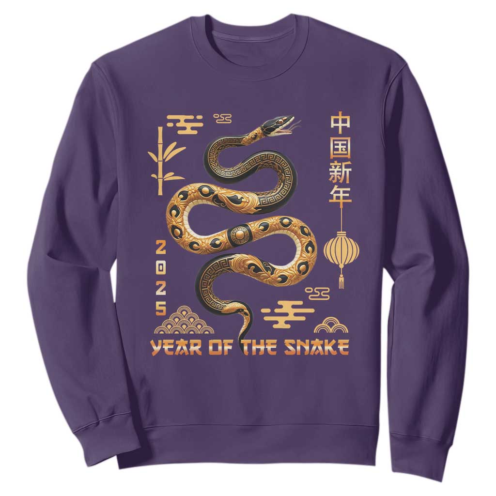 Lunar New Year 2025 Sweatshirt Year Of The Snake 2025 Chinese China TS09 Purple Print Your Wear