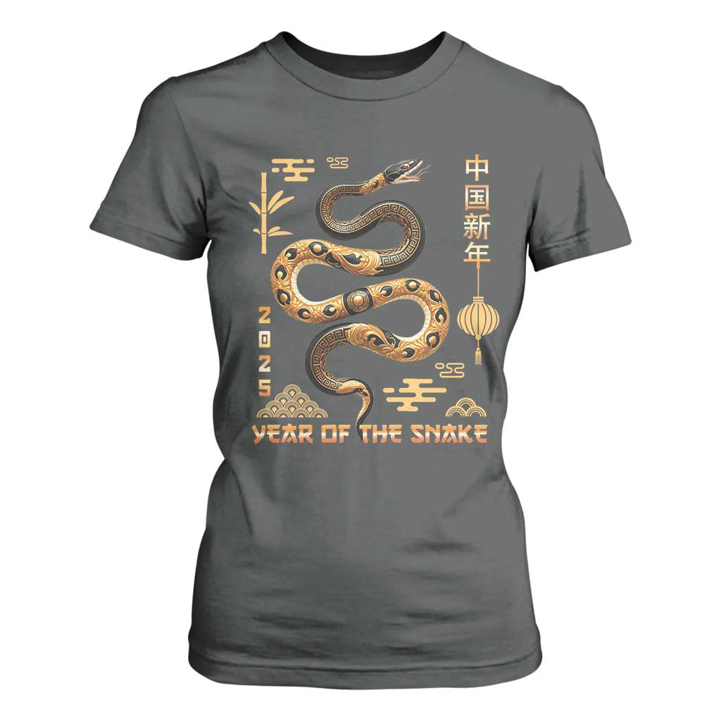 Lunar New Year 2025 T Shirt For Women Year Of The Snake 2025 Chinese China TS09 Dark Heather Print Your Wear