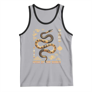 Lunar New Year 2025 Tank Top Year Of The Snake 2025 Chinese China TS09 Athletic Heather Black Print Your Wear