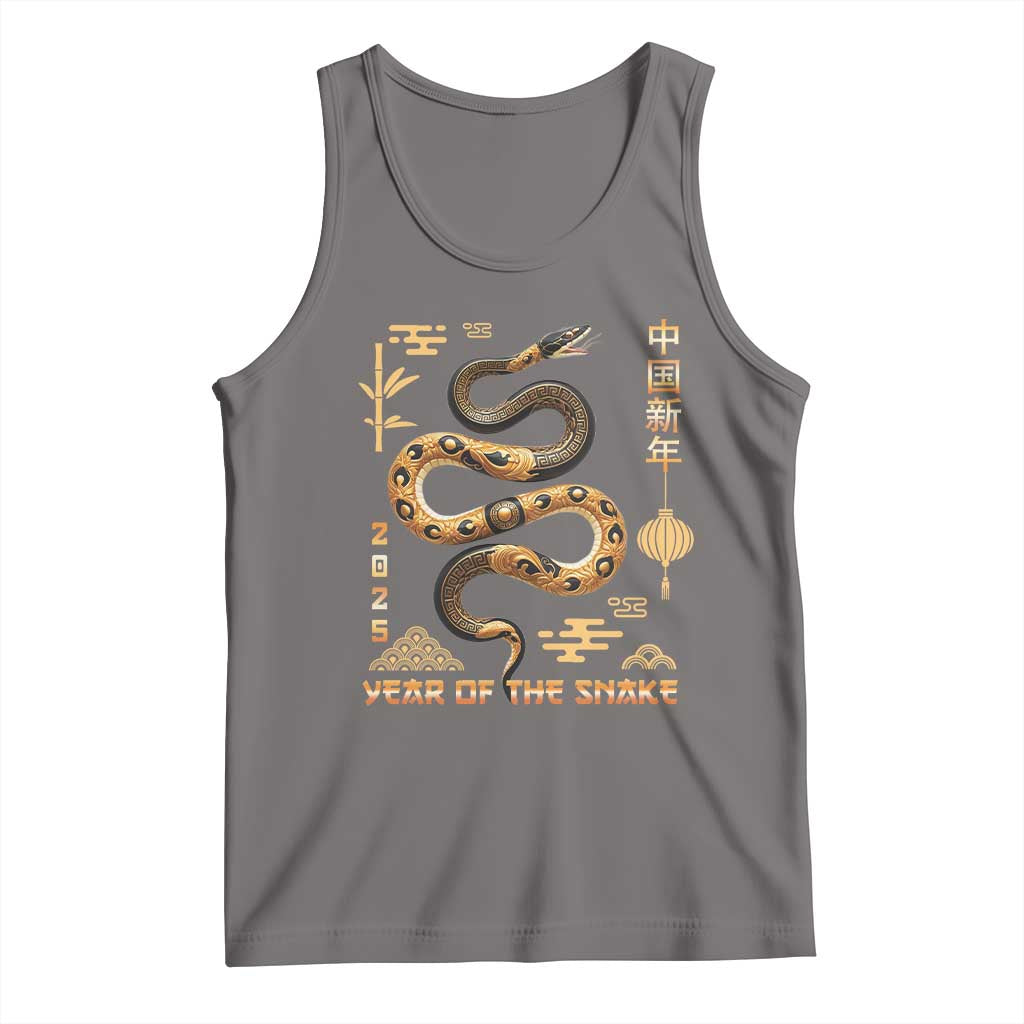 Lunar New Year 2025 Tank Top Year Of The Snake 2025 Chinese China TS09 Deep Heather Print Your Wear